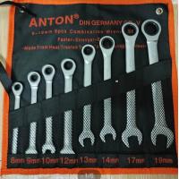 ราคา ชุดประแจแหวนฟรี ปากตาย คอตรง พับไม่ได้ ขนาด 8 19 มม 8 ชิ้น AnTon (18489420637)
