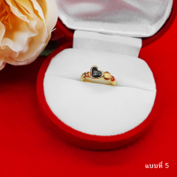 ราคา แหวนทองรูปหัวใจลงยา สำหรับเด็ก เบอร์ 2 ใส่ในชีวิตประจำวันได้ ถ่ายจากสินค้าจริง (16450064491)