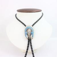 ราคา โบโลไทด์ สายถัก สีดำ ตัวจี้เป็นโลหะทรงสใตล์ CowBoy สไตล์คาวบอยตะวันตก ใส่ ได้ทั้งกับชุดคาวบอย หรูหรา สุดแนว สามารถขยับจัดระดับระยะ (382283983)