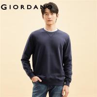 ราคา GIORDANO Men Sweatshirts Flat Lock Ribbed Crewneck Anti Pilling Sweatshirts Simple Solid Color Basic Casual Sweatshirts 13022791 (16177823815)