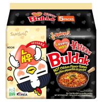ราคา Samyang มาม่าเกาหลี ชนิดแห้ง รสไก่ สูตรเผ็ดน้อย ขนาดแพ็ค 5 ซอง Samyang BULDAK Lovely Hot 1 2 spicy (20684378507)
