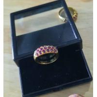 ราคา แหวนทับทิม แหวนพลอยนพเก้า แหวนพลอยตัวเรือนทองเหลืองขัดเงา BR 03 (15324796929)