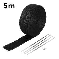 ราคา ผ้าพันท่อ ผ้าพันท่อไอเสีย แถมสายรัด 4 ชิ้น ฉนวนกันความร้อน ผ้ากันความร้อน ยาว 5 เมตร กว้าง 2 5 ซม ผ้าพันท่อแต่งมอไซ SP153 (20604244514)