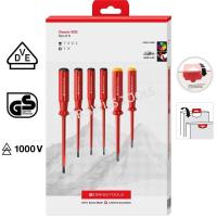 ราคา PB Swiss Tools ไขควงชุด กันไฟฟ้า New Packaging ปากแบน เบอร์ 1 4 ปากแฉก PH 12 รุ่น PB 5542 CBB 6 ตัว ชุด (9749517868)