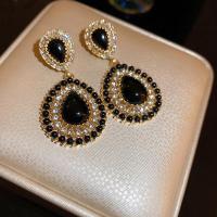 ราคา เครื่องประดับต่างหูคริสตัลสีดำ (20420506628)