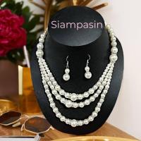 ราคา Siamoutfit สร้อยมุก สร้อยคอมุก เครื่องประดับมุก เครื่องประดับชุดไทย สร้อยมุกต่างหู สร้อยมุกให้พี่สาว สร้อยคอไข่มุก สร้อยไข่มุก pearl necklace (19612344443)