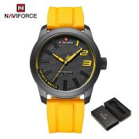 ราคา นาฬิกาข้อมือ NAVIFORCE สำหรับผู้ชายแฟชั่นนาฬิกาหนังเรียบง่ายนาฬิกาสายยางกันน้ำกันกระแทก NF9202L (19872282590)