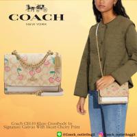 ราคา COACH CE610 Klare Crossbody In Signature Canvas With Heart Cherry Print (19664345360)