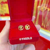 ราคา ต่างหูทองครึ่งสลึง YHGOLD ต่างหูแวนคลีฟ โคลเวอร์ งานลงยา ทองคำแท้96 5 (20512674208)