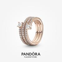ราคา Official Store Pandora 14k Rose Gold Plated Triple Spiral Ring (19871503793)