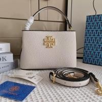 ราคา 2023 new lychee pattern Tory burchˉ womens crossbody one shoulder portable lychee pattern cowhide durable buckle bag small and versatile fashion (19066364464)