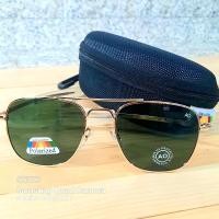 ราคา แว่นตาชาย แว่น AO 8054 UV 400 แว่นตาแฟชั่น แว่นกันแดด เลนส์ Polarized กรอบเต็มสีทองขาตรง เลนส์กระจก พร้อมกล่องใส่แว่นแบบพกพา พร้อมส่ง (17821436172)
