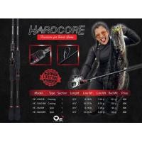 ราคา คัน O2 Hardcore คันท่อนเดียว ดีไซน์เรียบหรู ดูสวยงามและดุดัน ในโทนสีดำ แดง ใช้แบลงค์กราไฟท์24Ton เกรดสูง มีทั้งคันเบท และ คันสปินนิ่ง (16941347078)