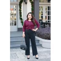 ราคา ส่งไว S04 SET ชุดเซต สาวอวบ ชุดเซต 3ชิ้น สาวอวบ เสื้อสูทคลุม เสื้อสายเดี่ยว กางเกงขายาว ผ้ายืดวูลเวฟ XLอก42 46 แฟชั่นสาวอวบ (12416249655)