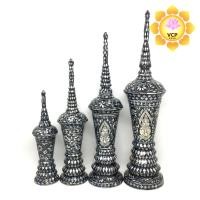 ราคา โกศ ทองเหลือง ฝังมุก ลายไทย (7344572826)