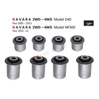 ราคา SET บูชปีกนก บน บูชปีกนก ล่าง นาวาร่า NAVARA 2WD 4WD โมเดล D40 NP300 8 ตัว (20290497800)