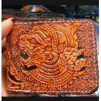 ราคา กระเป๋าสตางค์ใบสั้น หนังแท้ ลายหนุมาน ใสบัตร ใสแบงค์ (19801661327)