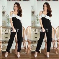 ราคา TW17064 จั้มสูทสายเดี่ยวไหล่เดียวแต่งระบายเฉียงขายาว One shoulder one shoulder jumpsuit with diagonal ruffle detail (10632827015)