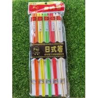 ราคา ตะเกียบ ตะเกียบพลาสติก 10คู่คละสี (16600692627)