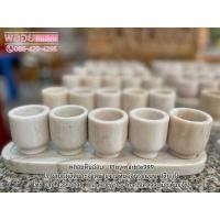 ราคา ถ้วยน้ำชาหินอ่อน แก้วน้ำชาหินอ่อน ชุดน้ำชาไหว้เจ้า สำหรับ5ใบพร้อมถาด ทำจากหินอ่อนแท้100 (20069263523)