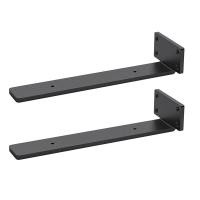ราคา 2 Pack Duty Shelf Brackets Floating Shelf Brackets Wall Shelf Rustic Industrial Shelf Brackets with Modern Iron Finish 10 Inch (18735471876)