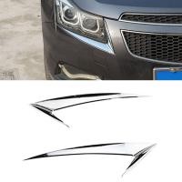 ราคา ZR สำหรับตกแต่งหน้ารถโครเมี่ยมเอบีเอสสติกเกอร์โคมไฟคิ้วไฟหน้าประดับสำหรับ Chevrolet Cruze Sedan 2009 2014 (18026916959)