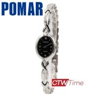 ราคา Pomar นาฬิกาข้อมือผู้หญิง สายสแตนเลส รุ่น PM63517SS04 สีเงิน หน้าปัดดำ (7975980029)