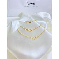 ราคา Keen jewelry สร้อยข้อมืทองแท้ สร้อยข้อมือผู้หญิง สร้อยข้อมือ 9K ของแท้ สร้อยข้อมือ 9K อิตาลี ลายโซ่ฝรั่งตัน สีทอง มีใบรับประกันจากทางร้าน (18066173964)