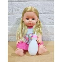 ราคา Kids learning ตุ๊กตาเด็กผู้หญิงผมยาวพร้อมขวดนม ฉี่ได้ ตุ๊กเด็กกินนม (17437442153)