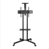 ราคา TV Stand ขาตั้งทีวี ขาทีวีตั้งพื้น ขาทีวีเคลื่อนที่ มีล้อเลื่อน พร้อมชั้นวาง ขาตั้งทีวีล้อเลื่อน ปรับความสูงได้ รองรับจอขนาด 32 85 นิ้ว (20780107401)