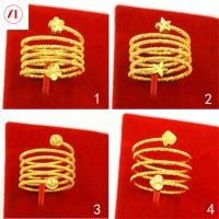 ราคา ใหม่XTเครื่องประดับเกาหลี24Kแหวนแหวนวงกลมผู้หญิงชุบทอง (4873738923)