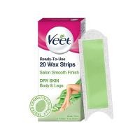 ราคา แผ่นแว็กซ์ขจัดขน Veet Waxstrips แว็กซ์สตริปส์ 1 กล่อง 20 แผ่น (17463938392)