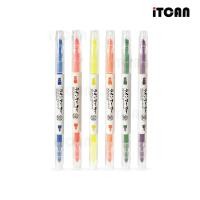ราคา iTCAN ปากกาไฮไลท์ W 063 ปากกาไฮไลท์ 2 หัว 1 กล่อง 6 สี Hightlight 2 in 1 หัวตัด หัวกลม เครื่องเขียน เครืองเขียนน่ารัก (20562835536)