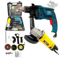 ราคา แพ็คคู่หูสุดคุ้ม THAKITEC เครื่องเจียร์ไฟฟ้า 4 นิ้ว 1350W สว่านไฟฟ้า 5 หุน 16RE 1350W แถมฟรี อุปกรณ์กว่า 30 ชิ้น (12764797940)