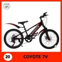 ราคา จักรยานเด็ก จักรยานเสือภูเขาเด็ก COYOTE ขนาดล้อ 20 นิ้ว 7 เกียร์ โช๊คหน้า ดิสเบรค (15967812278)