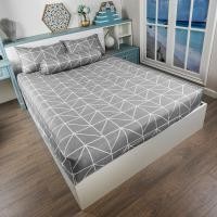 ราคา 3in ชุดเดียวสำหรับผ้าปูที่นอน1ชุดลายคลื่นสีม่วงเข้มน้ำเงินเทาน้ำตาลตรวจสอบเพชรสีชมพู (20333635479)