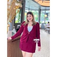 ราคา สูทแดงเลือดหมู ไซส์สาวอวบอ้วน (18568268797)