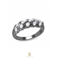 ราคา Jewellista Twist Ring แหวนเงินแท้ เพชร CZ มี 4 สี ทองคำขาว ทอง14k โรสโกลด์ แบล็คโรเดียม (20582224509)