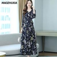 ราคา MAOZHUXIA ชุดเดรสสำหรับสตรี คอกลางอายุขนาดใหญ่กระโปรงทรงเอชุด เดรสเกาหลีสวยๆ ชุดผ้าไทยสวยๆ100 (9748962157)