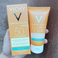 Vichy Ideal Capital Soleil Dry Touch SPF 50 PA++++ 50ml (วิชี่ แคปปิตอล โซเลย์ ผลิตภัณฑ์กันแดด สำหรับผิวผสม-ผิวมัน 50 มล.)