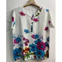 ราคา เสื้อลายดอกผ้าพริ้ว เสื้อผู้ใหญ่ เสื้อตอมกลมผ้าพริ้ว เสื้อลายดอกผ้าสปัน (7995676468)