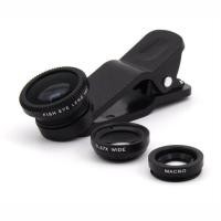 ราคา เลนส์กล้อง 3 in 1 Fish Eye Wide Angle Macro เลนส์กล้องสำหรับมือถือ เลนส์มุมกว้าง 180 องศา (18536018814)