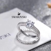 ราคา พร้อมส่ง Swaroแท้แบบใหม่แหวน 2021 สวารอฟสกี้แท้แท้ 100 (13596613749)