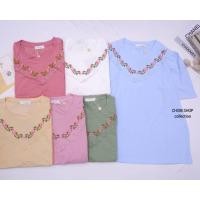ราคา เสื้อยืดแฟชั่น งานปักสวยๆ ป้าย CHOM ผ้า ผ้าเด้งเกาหลี นุ่ม ใส่สบาย ไม่ร้อน สี ตามรูป อาจมีผิดเพี้ยนบ้างเล็กน้อย อกหน้าผ้า 42 ความยาว 25 (18387161055)