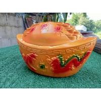 ราคา กระปุกออมสินก้อนทองจีนรูปเรือสำเภา ไซส์ใหญ่ (20364145705)