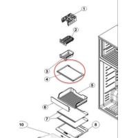 ราคา electrolux อะไหล่แท้ ชั้นวางของตู้เย็นอิเล็คโทรลักส์ 811958001 ตำแหน่งหมายเลข 4 รุ่น ETB2600MG (10072500440)