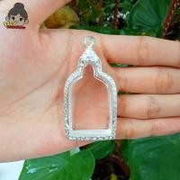 ราคา กรอบพระ กรอบพระเงินผสม ใส่หลวงพ่อไปล่ กว้าง2 7 สูง4 6ซม ขนาดจอกระจก (18725286485)