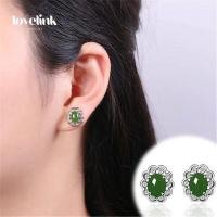 ราคา หยกกลมต่างหูสตั๊ดขนาดเล็กฝัง S926หยกต่างหูตุ้มหูผู้หญิง (19155207972)