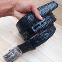 ราคา เข็มขัดหนังจระเข้ รุ่นกระดูกเดียว ถักขอบอย่างละเอียด ตลอดเส้น หัวเข็มขัด เป็นระบบออโต้ล็อก เข็มขัดหนังจระเข้แท้ ใช่นานใช่ทน (17347124408)