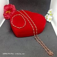 ราคา เซ็ตสร้อยคอ สร้อยข้อมือนาค ลายเม็ดมะยมหนัก1 2สลึง (19751419460)